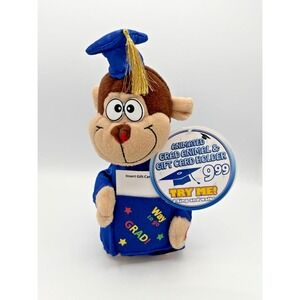 Kids of America Animated Graduation Monkey Plush Gift Card Holder Sings Walks
